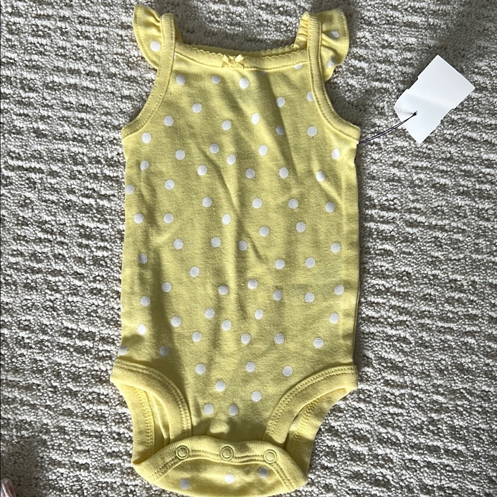 Yellow Polka Dot Kids One Piece